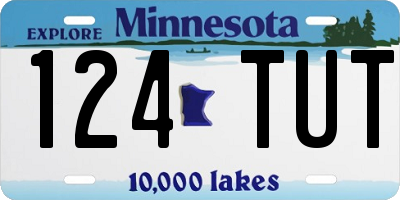 MN license plate 124TUT