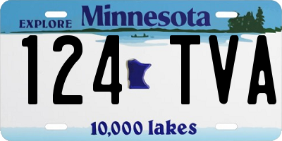 MN license plate 124TVA