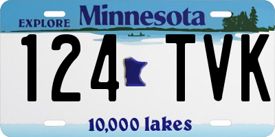 MN license plate 124TVK
