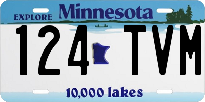 MN license plate 124TVM