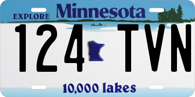 MN license plate 124TVN