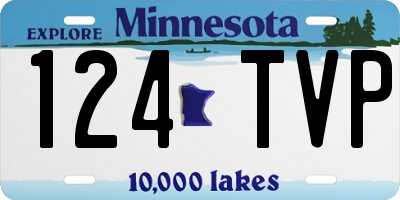 MN license plate 124TVP