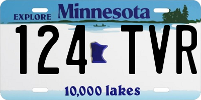 MN license plate 124TVR