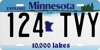 MN license plate 124TVY