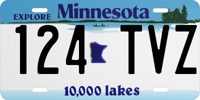 MN license plate 124TVZ