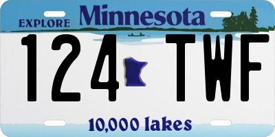 MN license plate 124TWF