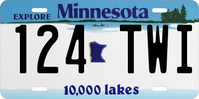 MN license plate 124TWI