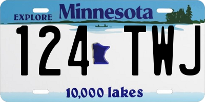 MN license plate 124TWJ