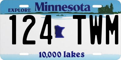 MN license plate 124TWM