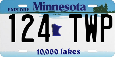 MN license plate 124TWP