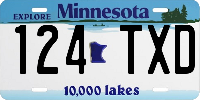 MN license plate 124TXD