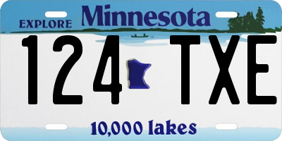 MN license plate 124TXE
