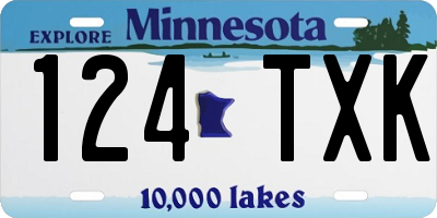 MN license plate 124TXK