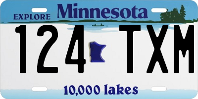 MN license plate 124TXM