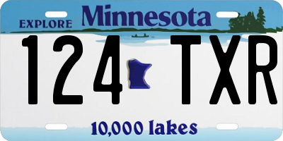 MN license plate 124TXR