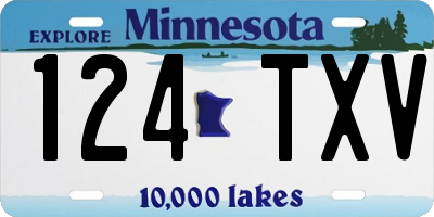 MN license plate 124TXV