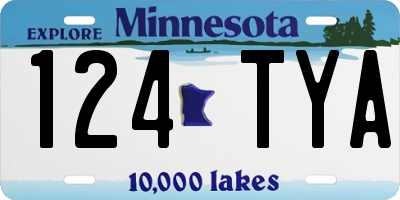 MN license plate 124TYA