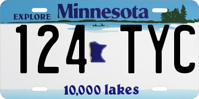 MN license plate 124TYC
