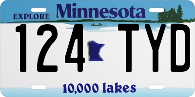 MN license plate 124TYD
