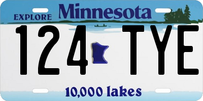MN license plate 124TYE
