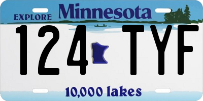 MN license plate 124TYF