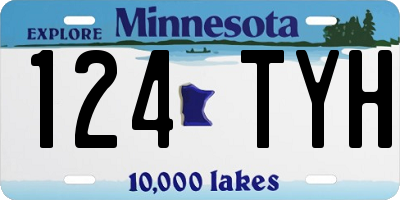 MN license plate 124TYH