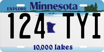 MN license plate 124TYI