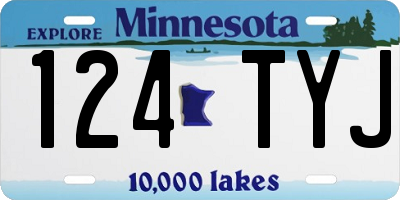 MN license plate 124TYJ