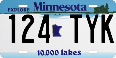 MN license plate 124TYK