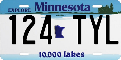 MN license plate 124TYL