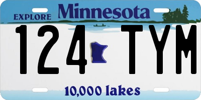 MN license plate 124TYM