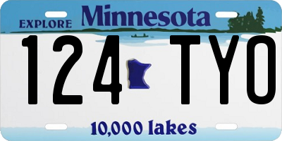 MN license plate 124TYO