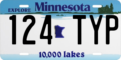MN license plate 124TYP