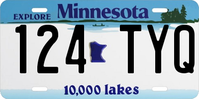 MN license plate 124TYQ