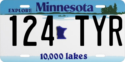 MN license plate 124TYR