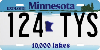 MN license plate 124TYS