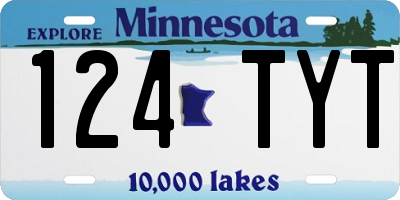 MN license plate 124TYT