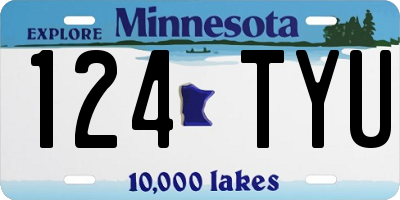 MN license plate 124TYU