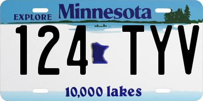 MN license plate 124TYV
