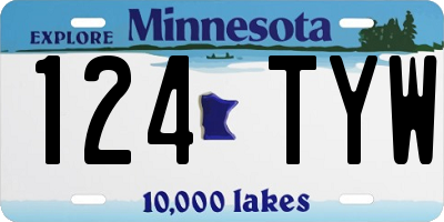 MN license plate 124TYW