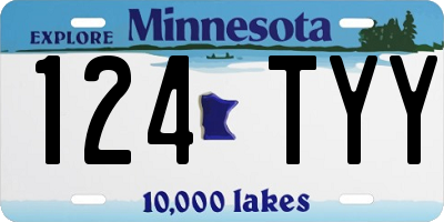 MN license plate 124TYY