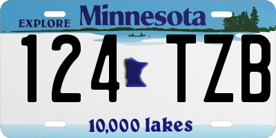 MN license plate 124TZB