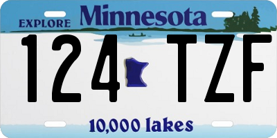 MN license plate 124TZF