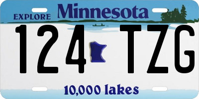 MN license plate 124TZG