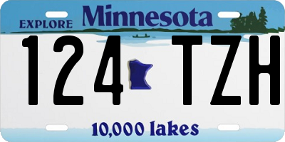 MN license plate 124TZH