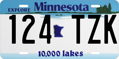 MN license plate 124TZK