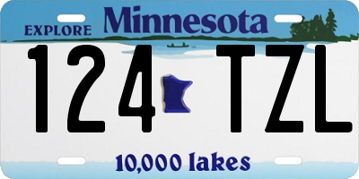 MN license plate 124TZL