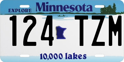 MN license plate 124TZM