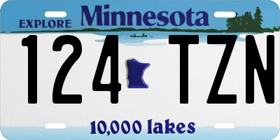 MN license plate 124TZN