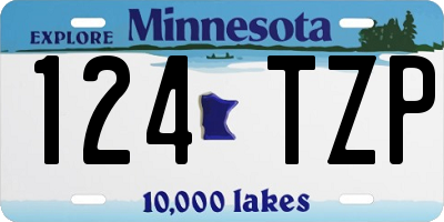 MN license plate 124TZP
